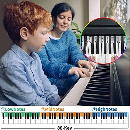 Notas de piano de silicone guia-recmos piano etiquetas-chave para a etiqueta para iniciantes piano 88 key