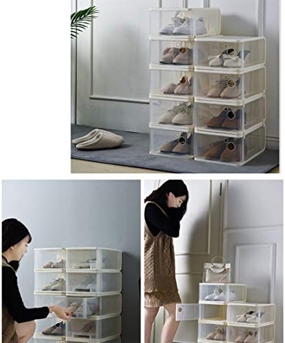 Gaveta liang caixa de sapatos respirável Caixa de armazenamento empilhável pode ser usada para