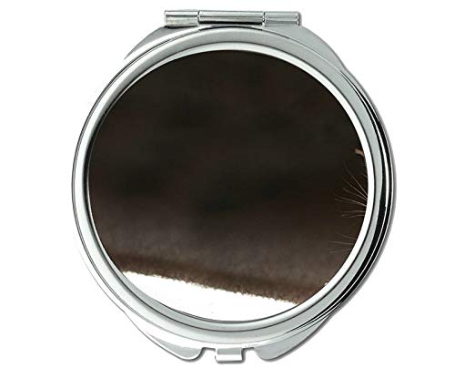 Espelho, espelho compacto, espelho de gato de gatinho para homens/mulheres, 1 x 2x ampliação