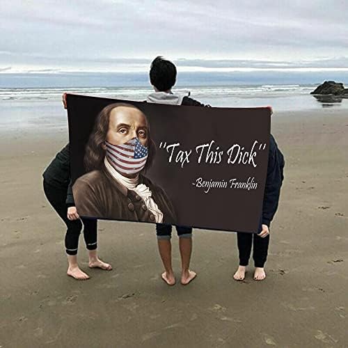 Benjamin Franklin Tax This Dick Fungs Funny Flags 3x5 pés, tapeçaria engraçada para dormitórios da faculdade,