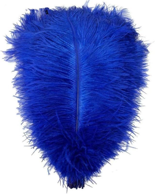 Zamihalaa - 50pcs/lote royal azul penas de avestruz para artesanato 15-70cm Feathers para jóias