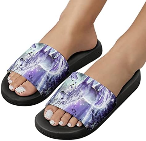 Sandálias de unicórnio mágico não deslizam chinelos de dedo do pé para massagem banheira de