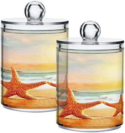 Estrelas de estrelas do verão de pântano de cotonete de cotonete de algodão praia Os frascos de banheiro com