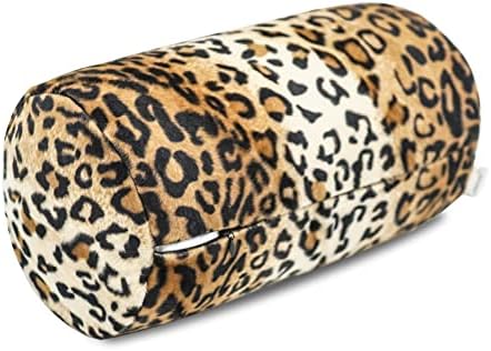 Travesseiro de pescoço para leopardo de leopardo de carrie Carrie, travesseiro de saco de feijão de cilindro