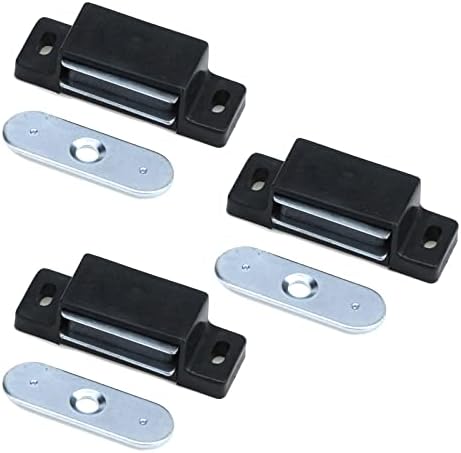 Utalind 3 peças As portas magnéticas captrem travas de plástico magnéticas altas para portas de armário, armários,