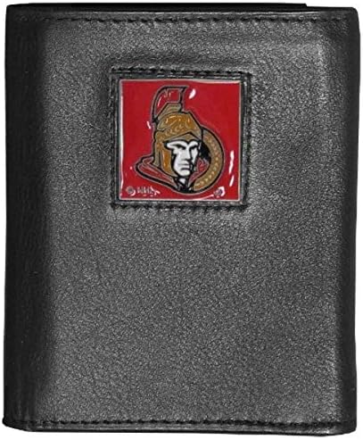 Siskiyou Sports Sports NHL Executive Genuine Leather Tri Fold Wallet