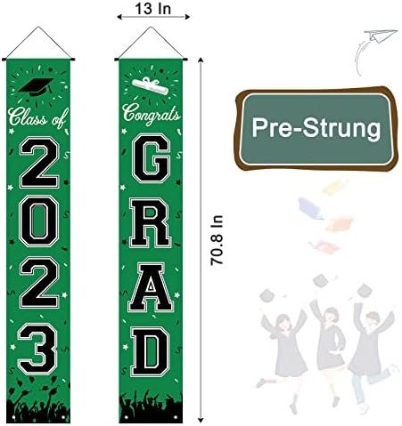 Banner de formatura, a turma de decorações de graduação de 2023, pendurados parabéns banners de pós -graduação