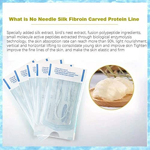 Levantamento solúvel da linha de proteínas, fios de proteína facial instantâneos, 12 linhas/saco