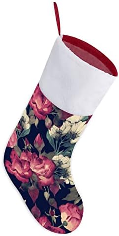 Love Rose Rose personalizada meia de Natal em casa lareira de árvores de Natal
