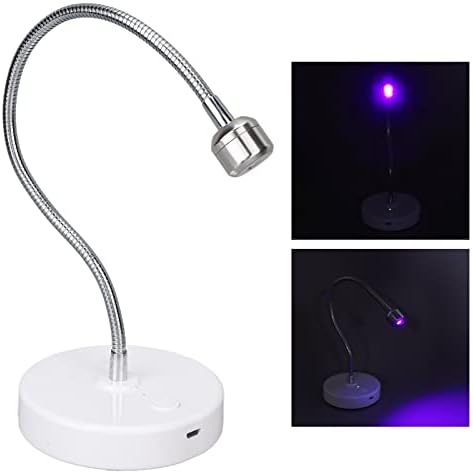 Lâmpada de unha LED UV, secador de unhas profissionais USB 3W com ganso rotativo de 360 ​​°, lâmpada de cura
