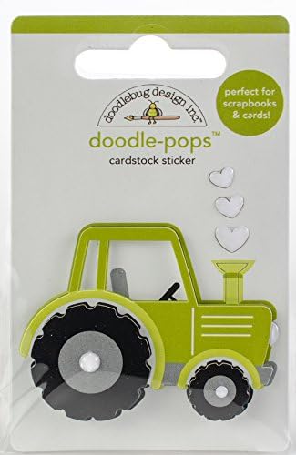 Doodlebug Design Inc. Doodle-Pops 3D Stckr, EUA: Tamanho único, Tractor Fiduciário
