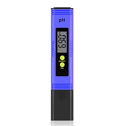 Medidor de pH relego, testador eletrônico de água com pH com 0-14 PH Medição da faixa de medição portátil 0,01