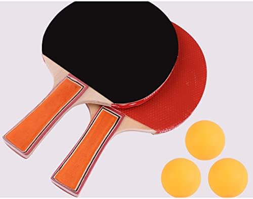 Tênis de mesa pás, 1 par tênis de mesa conjunto de pás kit de tênis de mesa portátil para jogar ao ar livre