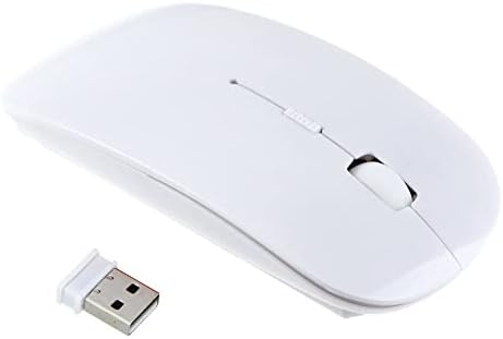 Manyu Ultra-Thin Wireless Silent Mouse, 2,4g Mouse portátil de computador sem fio USB portátil com receptor