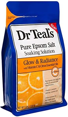 Dr. Teal Pure Epsom Salk Soak Mothers Day Gift Set - Soothe & Sleep Lavender and Glow & Radiance com Vitamina C