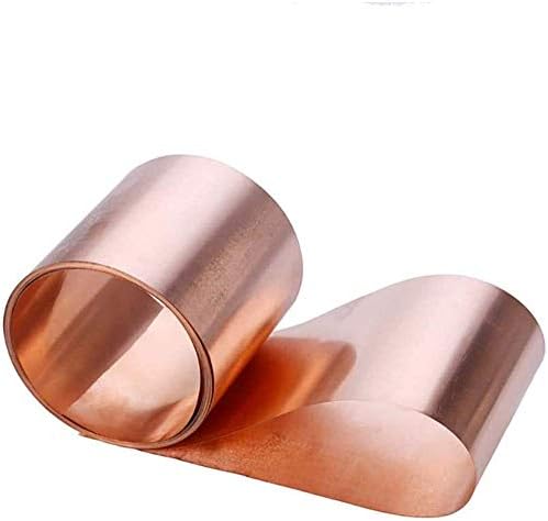 Folha de cobre Nianxinn 99,9% Folha de metal de cobre pura Cu Folha de metal 0,1x300x1000mm para