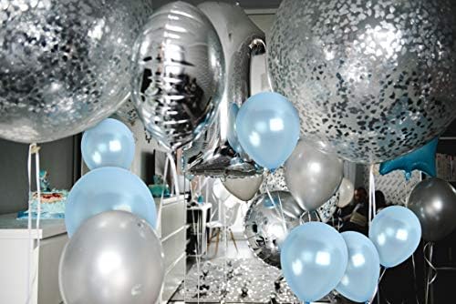 Tesouros de balões azuis claros de tesouros - balões azuis bebês, balões azuis pastel 12 polegadas - balões de