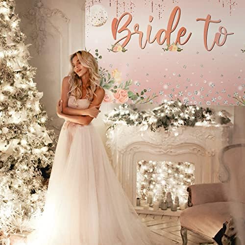 Noiva para ser banner de pano de fundo decoração rosa ouro rosa - noivo Decorações de temas de festas de casamento
