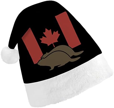Castidor na bandeira canadense chapéus de natal para adultos chapéus de natal para férias