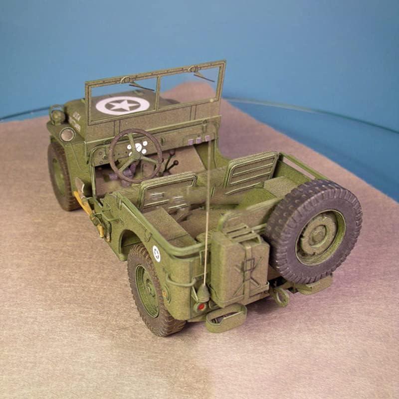 NATEFEMIN PAPEL US Army WWII SUV Modelo 1: 100 Modelo Modelo de Exposição de Ciências Militares Modelo Modelo