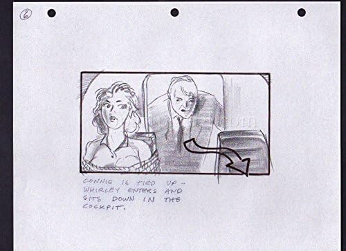 Dragnet '87 Storyboard original Art Dan Aykroyd Carl Aldana 6 páginas Cena de fuga
