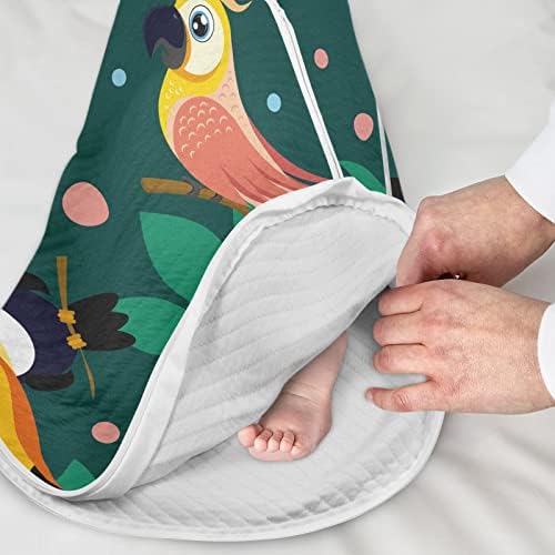 Vvfelixl Sack Sack para bebês recém-nascidos, Cockatoo Toucan papagaio de bebê cobertor vestível,