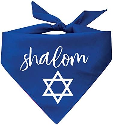 Shalom com estrela judaica cachorro bandana feriado judeu Rosh Hashaná Yom Kippur Hanukkah Páscoa