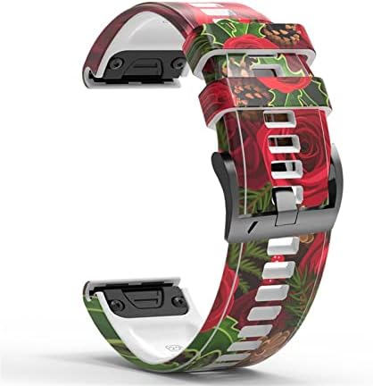Fehauk Sport Printing Silicone Watch Band Wels para Garmin Fenix ​​7x 7 6x 6 Pro 5x 5 Plus 3 3HR Easy