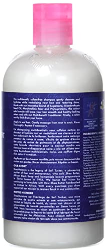 SheaMoisture Silicone Free Shampoo para extrato de cana -de -açúcar de cabelo seco e shampoo grátis de paraben de