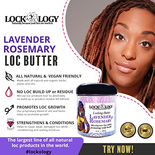 Loc retwist Butter & Dread Wax Loc Butter for Growth - Lavanda Rosemary Todos os produtos naturais