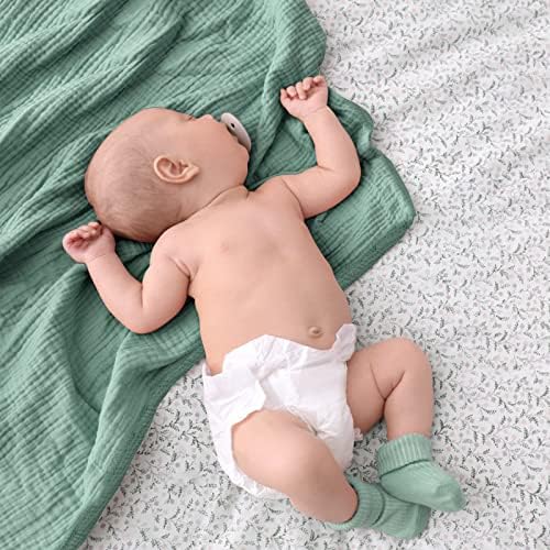 Lulu Moon Muslin Quilt Clanta, cobertor de berço para bebê e criança, 47x47 polegadas