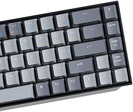 Teclado teclado K6 Teclado mecânico 65% compacto 68 teclado para jogos sem fio, RGB Backlight Bluetooth