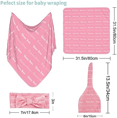 Cobertores de bebê personalizados para meninos meninas com nome, presentes Swaddle recém -nascido personalizado…
