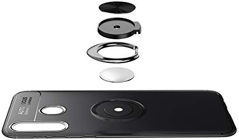 ICOvercase for Samsung Galaxy M30 Caixa com suporte de anel, kickstand de anel matal rotativo [trabalho com montagem