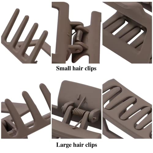 12 clipes de cabelo de embalagem ， Clipe de cabelo de retângulo grande para mulheres (4in） ， Clipe