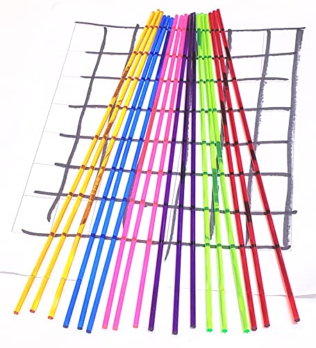 18 hastes x 6 cores diferentes de 1/8 ”de polegada de diâmetro claro translúcido hastes de acrílico