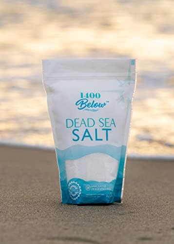 1400 abaixo de 2,2 libras Sal do mar morto, grãos finos - banheiro de pé e spa Mergulhando, esfoliando esfoliação