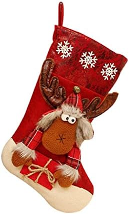 XIOS Decoração de Natal 2022 Decoração de Natal Santa Socks Candy Socks Gift Christmas Tree Pingente Crystal