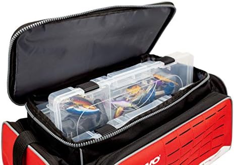 Plano Weekend Series 3500 Softsider Tackle Bag, tecido cinza, inclui 2 caixas de armazenamento de 3500 Stowaway,