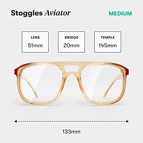 Stoggles - Official - Aviador - Z87.1 óculos de segurança certificados - Anti -Fog - Bloqueio