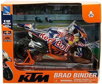 KTM RC16 Motorcycle 33 Brad Binder MotoGP KTM Factory Racing 1/12 Modelo Diecast por New Ray 58383