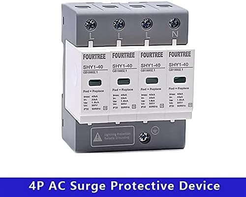 HIFASI 1PCS Surge Protetive Device SPD AC 3P+N 20 ~ 40KA 30KA ~ 60KA 385V 420V House Lightning Protection