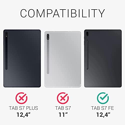 Caixa de silicone Kwmobile TPU Compatível com Samsung Galaxy Tab S7 Fe - Case Soft Flexible Protective Tampa -