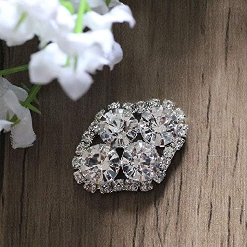 Xucus 100pcs/lote 2x2.5cm Botão de shinestone chinestone Botão de cristal para convite de casamento DIY