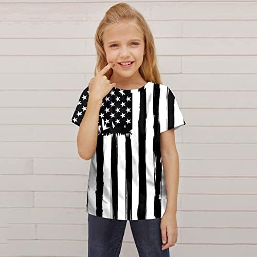 Camisas infantis para criança 4 de julho 3d Graphic Impred Tees Boys Girls Novelty Fashion Moda