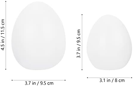 Excetiaty 18 PCs em branco Branco Easter Ovos de Páscoa Faltos para Artesanato Ovos de Páscoa