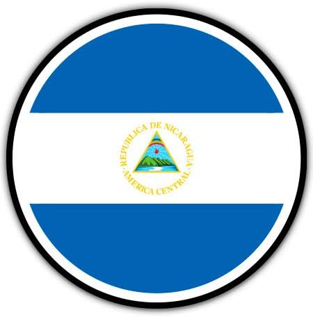 GT GRAPHICS Nicarágua Bandeira - Adesivo de Vinil de 3 - Para Laptop de carro I -Pad Capace