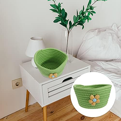 Recipiente de armazenamento de cesta de cesta de cesta de algodão para escritório em casa para decoração
