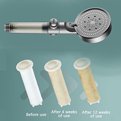 Cabeça de chuveiro com 5 modos de spray - chuveiro de mão de alta pressão com filtro de carbono - Cabeça