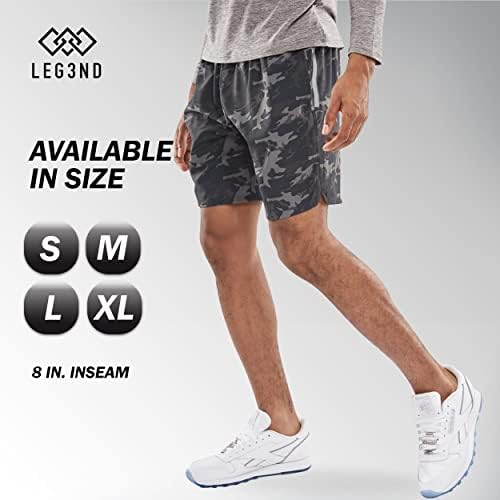 Leg3nd Shorts de treino masculino - Tecnologia de 3 pacotes com shorts de ginástica seca rápida com bolsos com